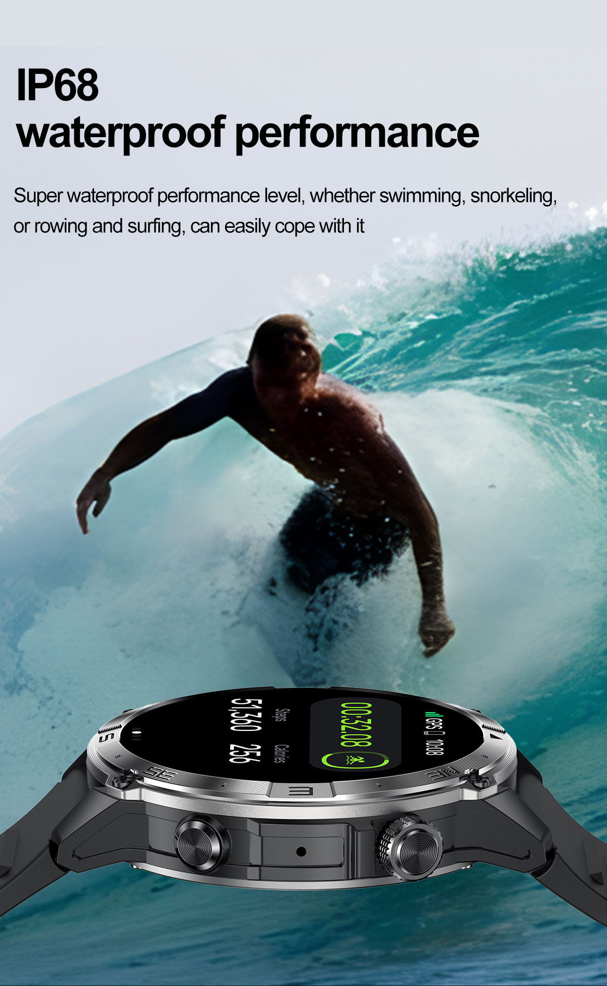 GPS Reloges Smart Watch AMOLED Fitness Wearable Tracker Bluetooth Call Sport Smartwatch