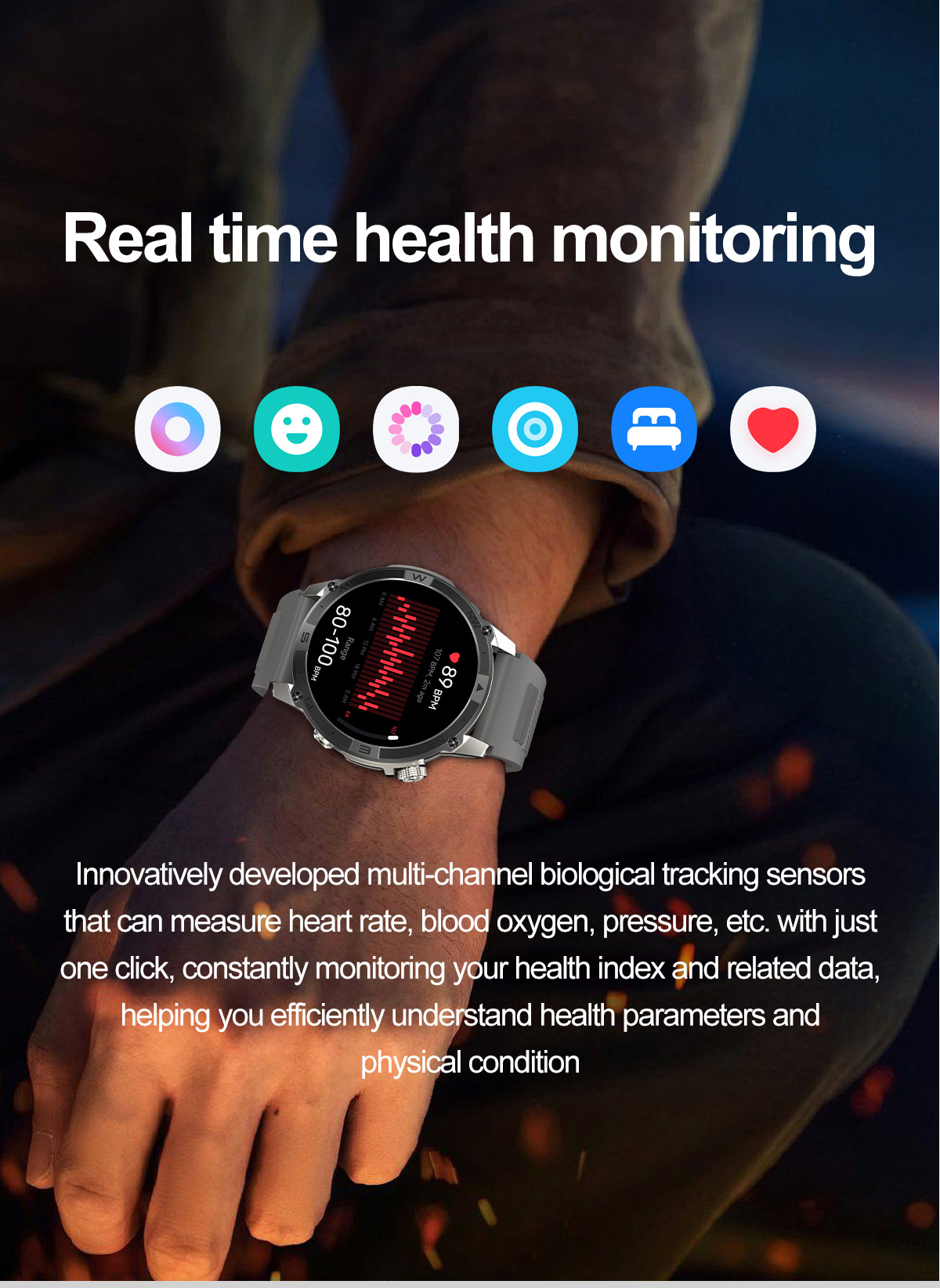 GPS Reloges Smart Watch AMOLED Fitness Wearable Tracker Bluetooth Call Sport Smartwatch