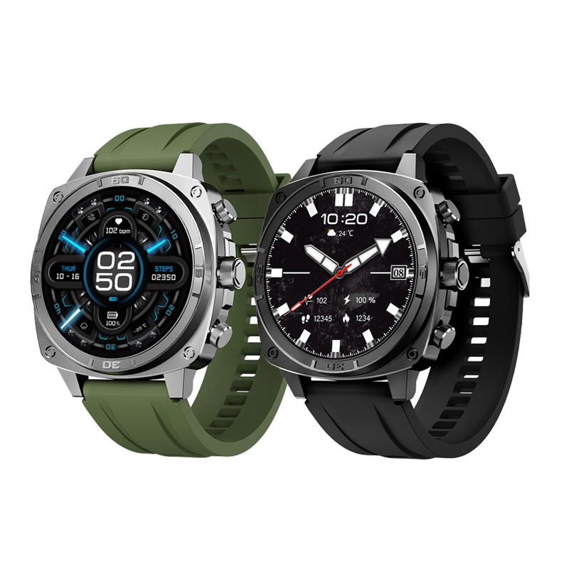 PeakSmart Fitness Tracter BT Call AMOLED 1.43” Sport GPS Healthcare Smart Watch Blood Pressure Monitor 100+ UI Watch Face