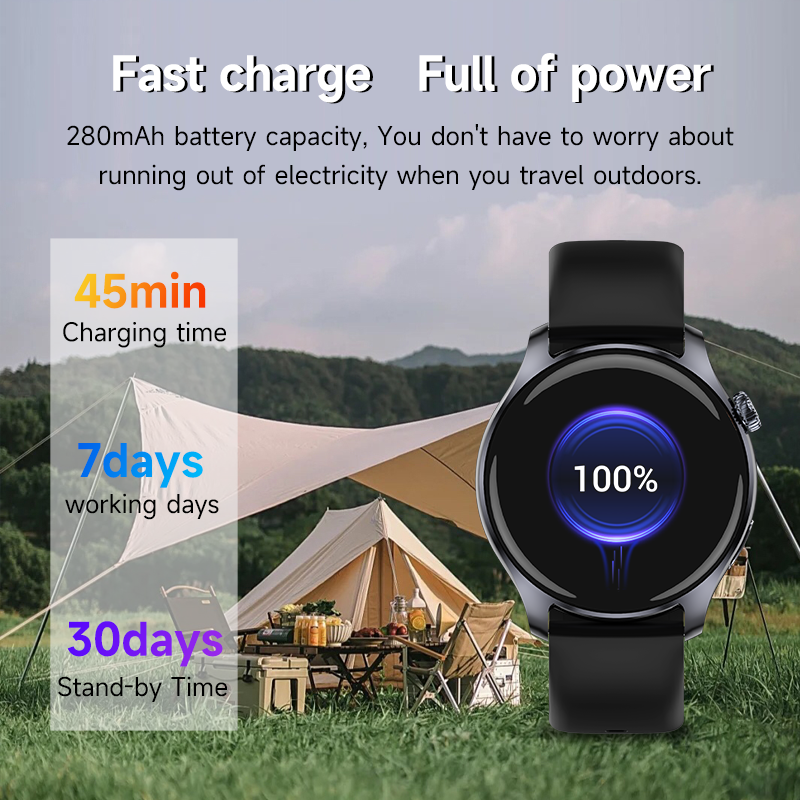 100+Sport Smart Watch Healthcare Sleep Monitor Amoled 1.43" Fitness Tracker