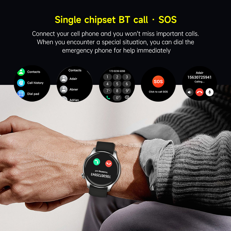 100+Sport Smart Watch Healthcare Sleep Monitor Amoled 1.43" Fitness Tracker