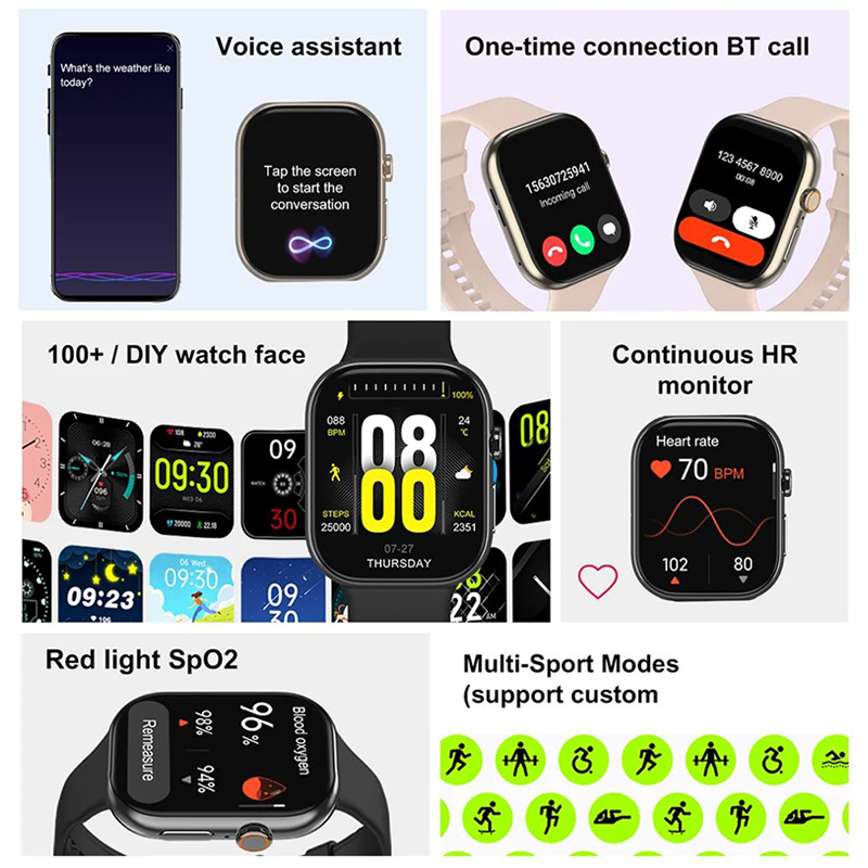 PeakSmart Bluetooth Calling Smartwatch with AI Voice Assistant & All-Day Health Monitoring
