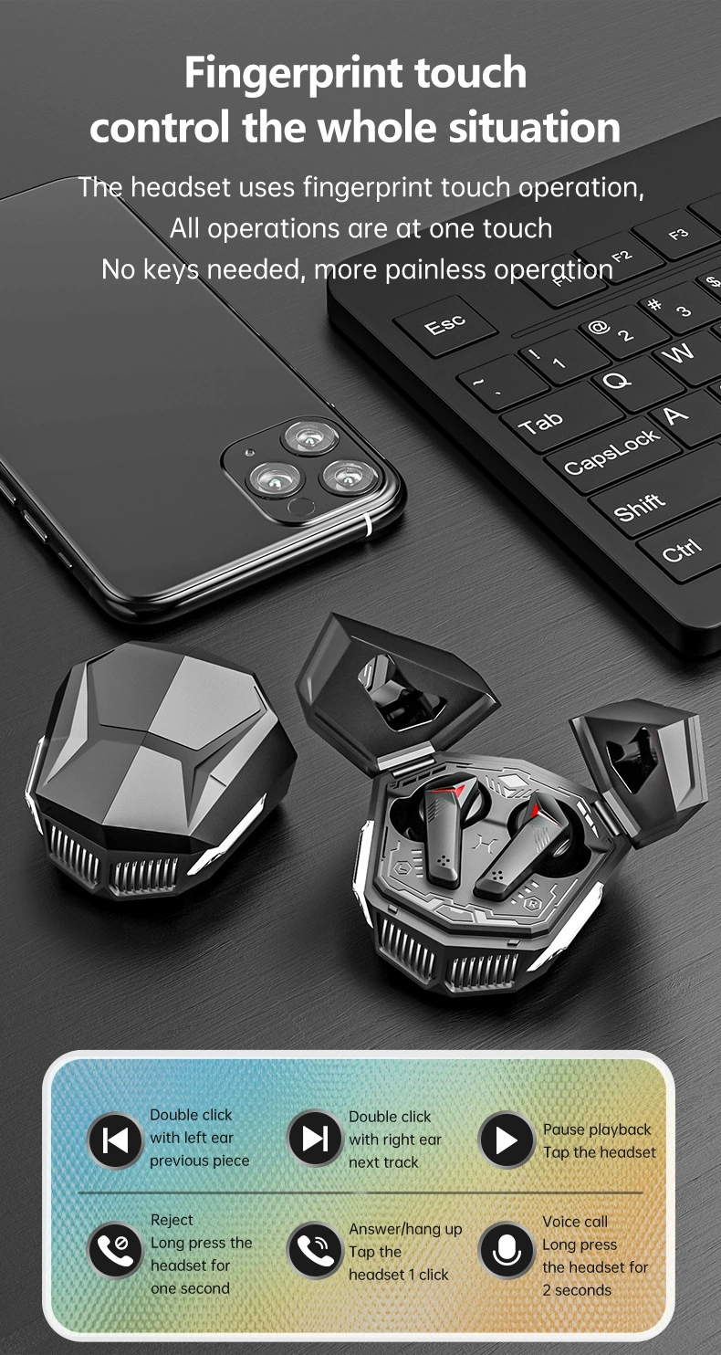 Long Battery Bluetooth Earphone Wireless Gaming In-Ear True Earbuds BT5.5 OEM