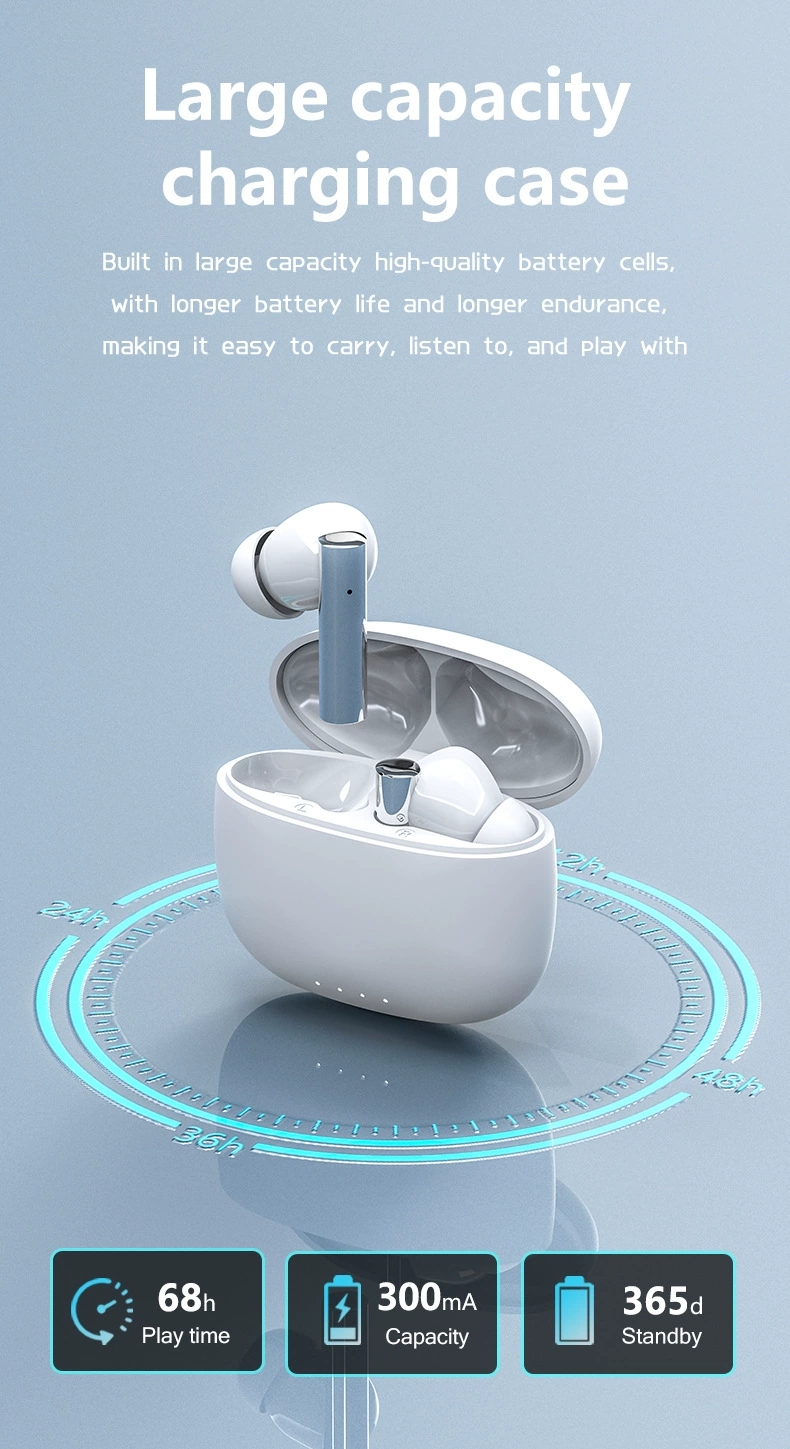 Wireless Earphones BT5.3 HiFi Stereo In-Ear Earbuds Bluetooth Headphones with Long Battery Life & Touch Control