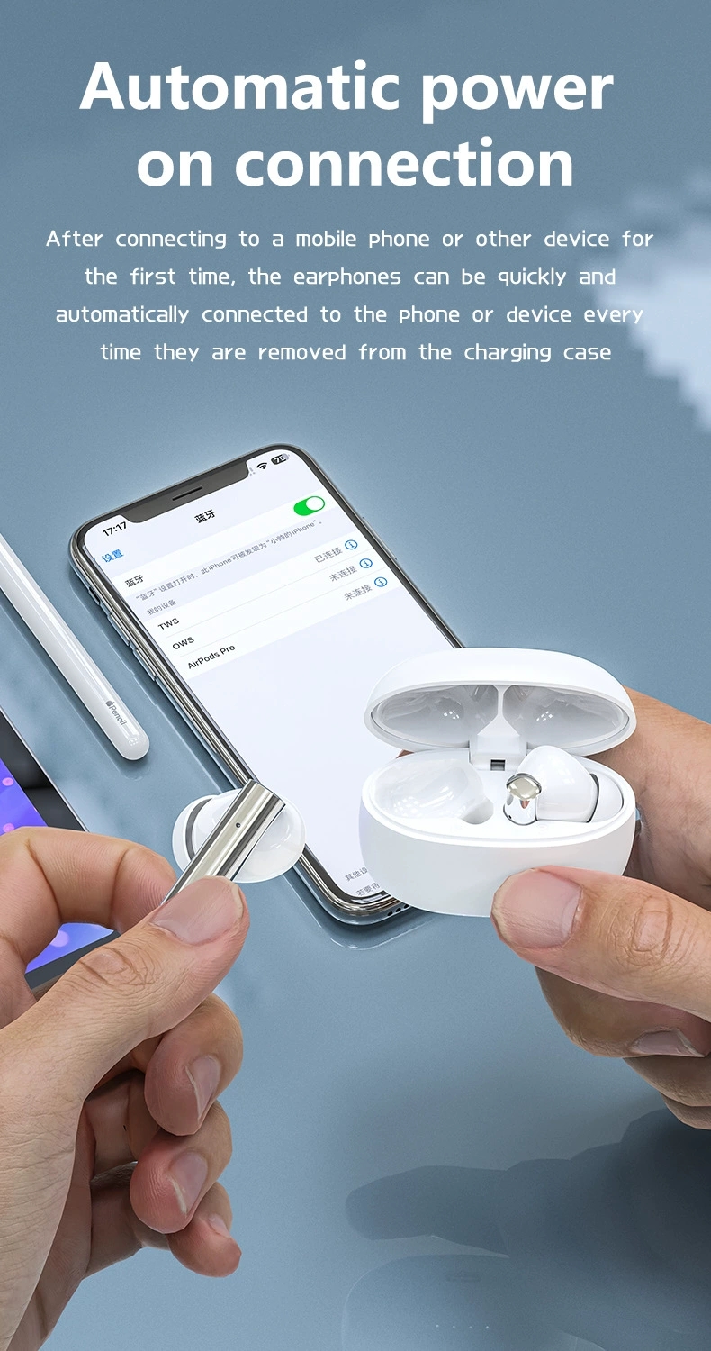 Wireless Earphones BT5.3 HiFi Stereo In-Ear Earbuds Bluetooth Headphones with Long Battery Life & Touch Control