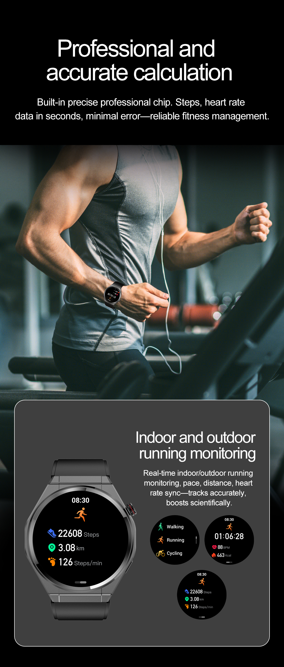 BT5.3 Fitness Tracker Smart Watch NFC AMOLED Make Call & Answer Watch Wholesale