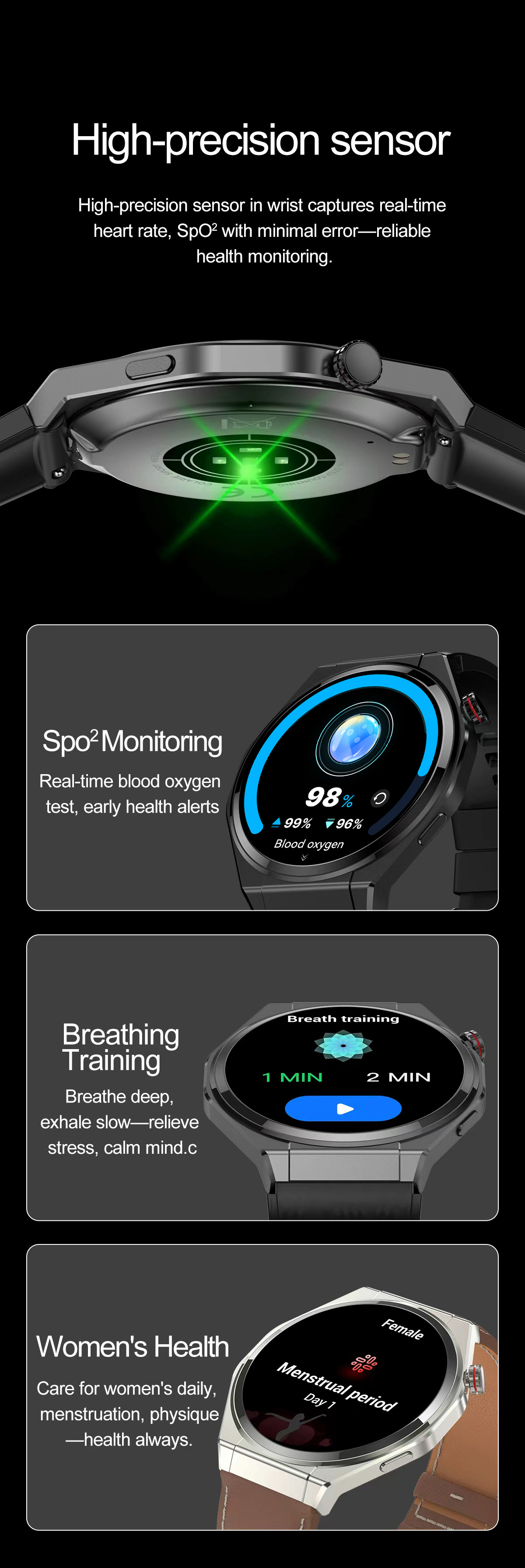 BT5.3 Fitness Tracker Smart Watch NFC AMOLED Make Call & Answer Watch Wholesale