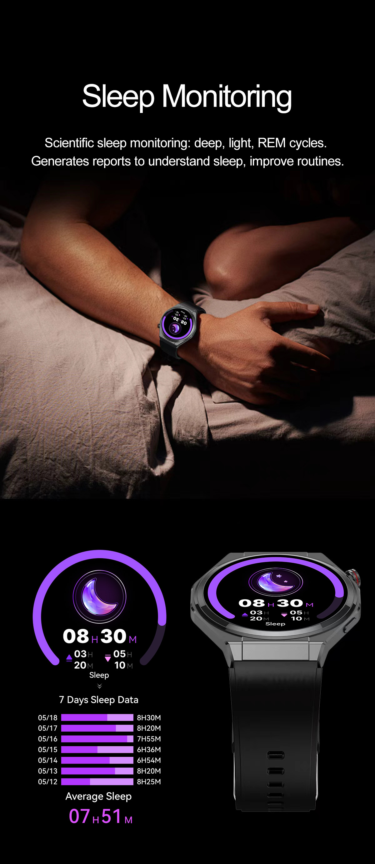 BT5.3 Fitness Tracker Smart Watch NFC AMOLED Make Call & Answer Watch Wholesale