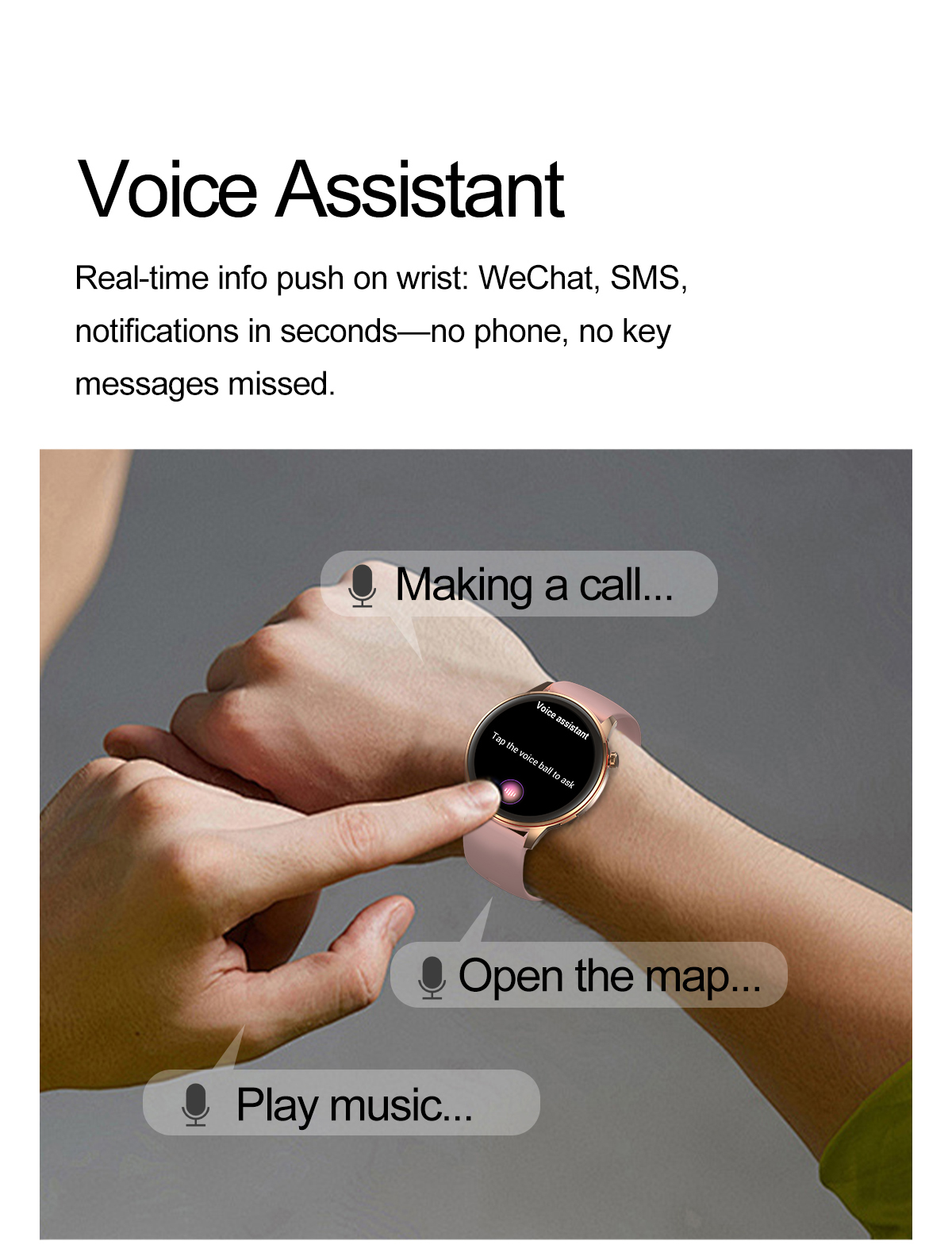 PeakSmart OEM&ODM Smart Watch Sport Fitness Tracker Healthcare Monitor AMOLED 1.43" NFC