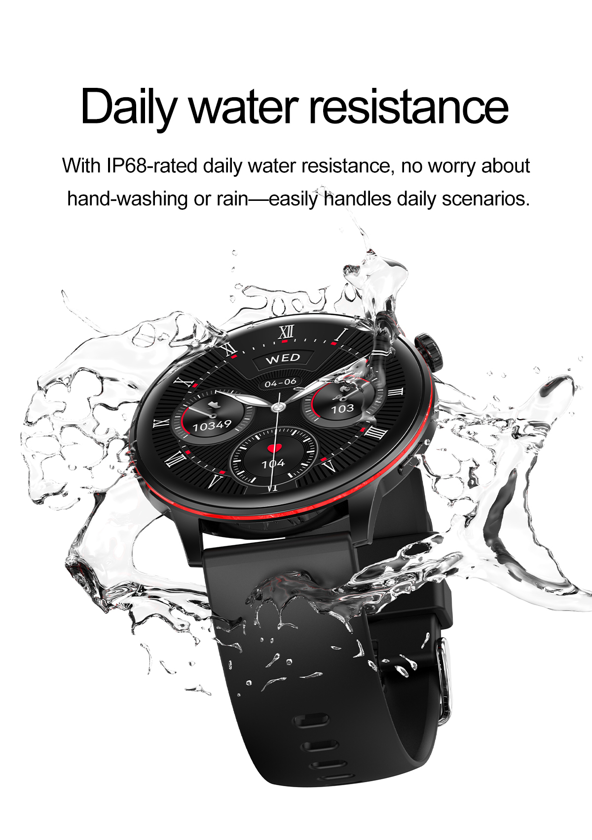 PeakSmart OEM&ODM Smart Watch Sport Fitness Tracker Healthcare Monitor AMOLED 1.43" NFC