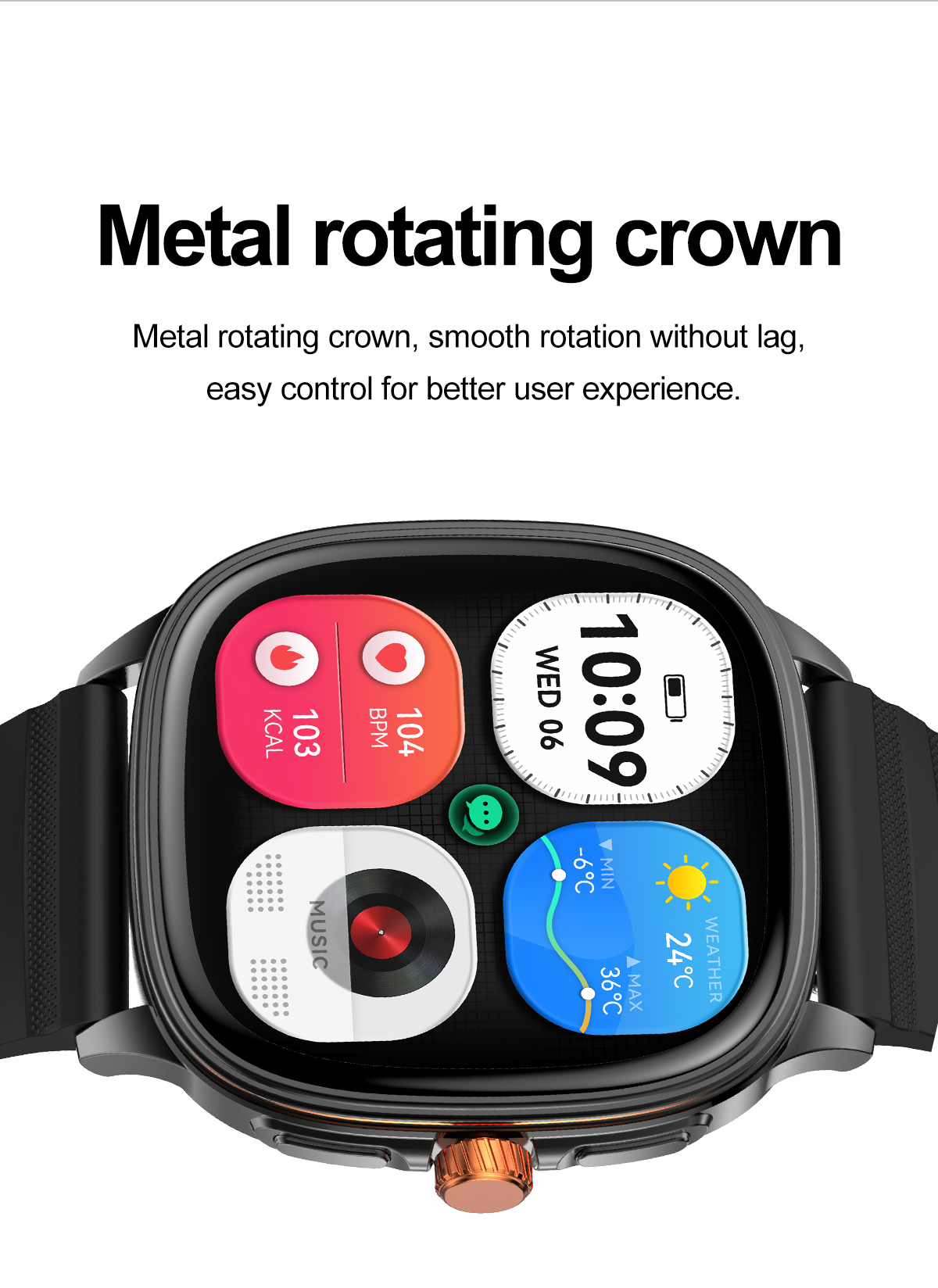 AMOLED Smart Watch 1.73” Slim Design Oxygen Sleep Monitor Healthcare Fitness Tracker BT Call Business Watch NFC