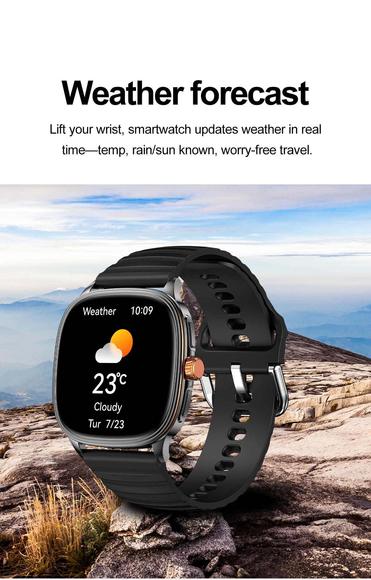 AMOLED Smart Watch 1.73” Slim Design Oxygen Sleep Monitor Healthcare Fitness Tracker BT Call Business Watch NFC