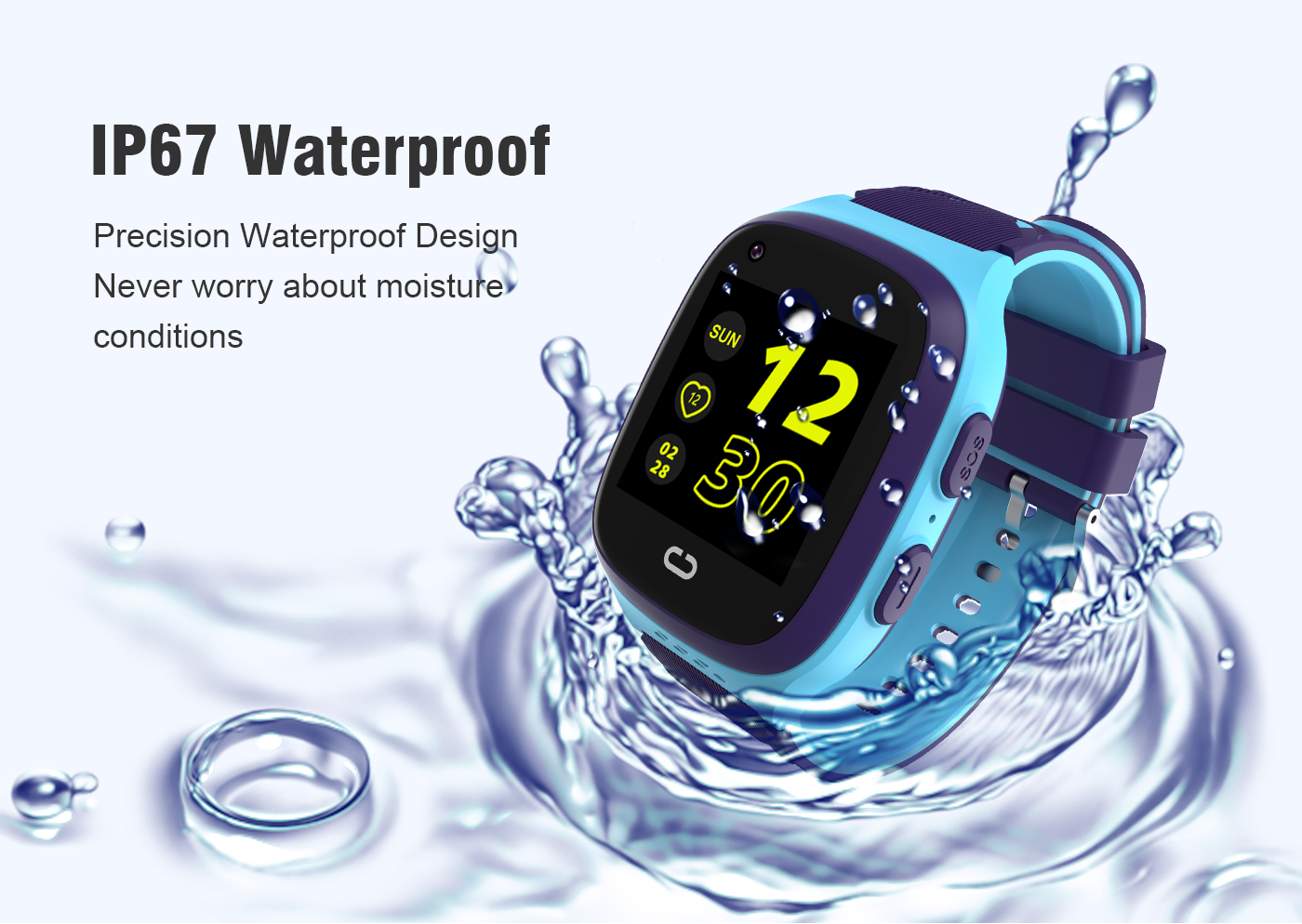 4G Kids Smart Watch GPS Tracker with Sim Card Slot IP67 Waterproof Children Phone Watch Global Version