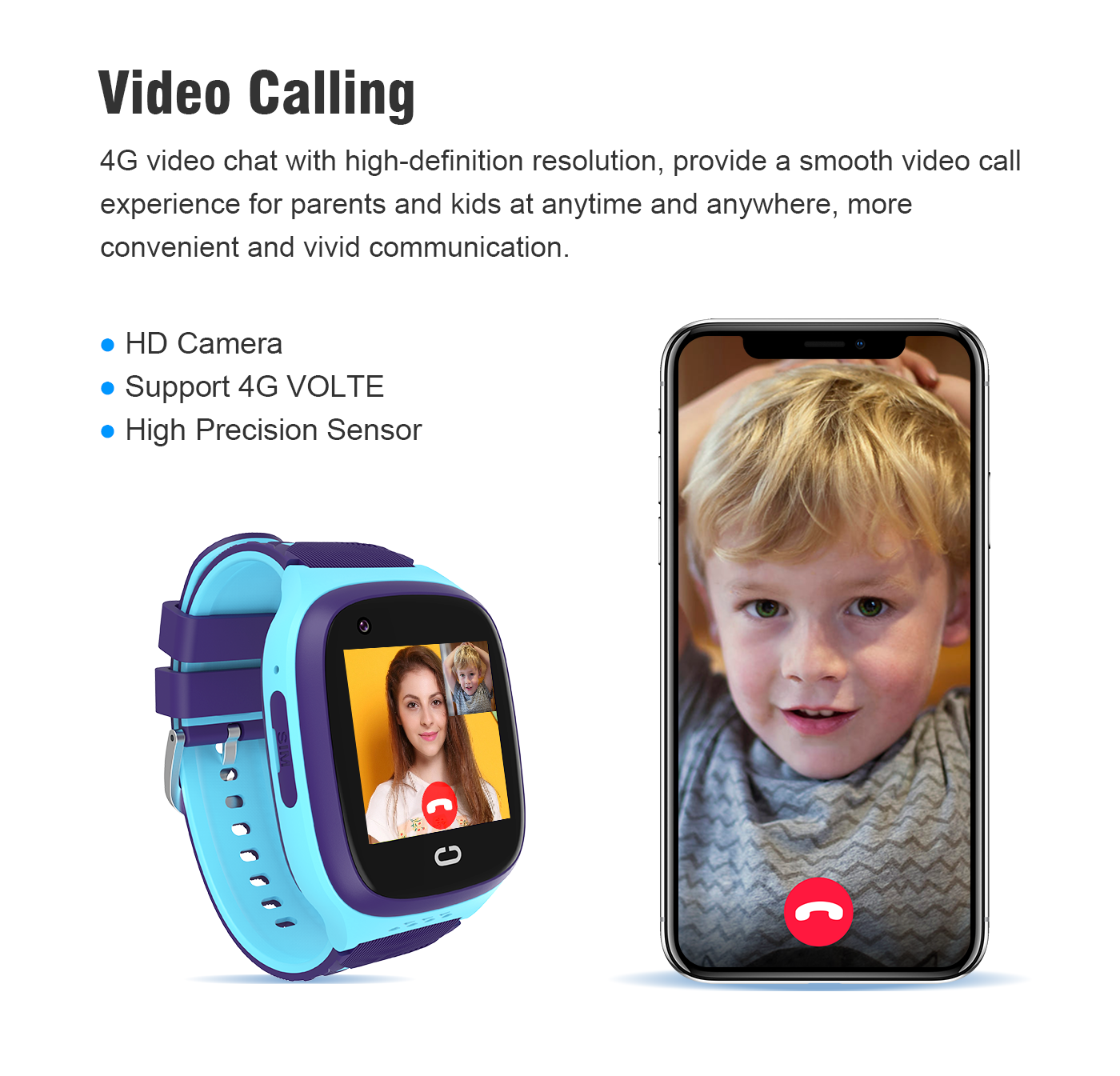 4G Kids Smart Watch GPS Tracker with Sim Card Slot IP67 Waterproof Children Phone Watch Global Version