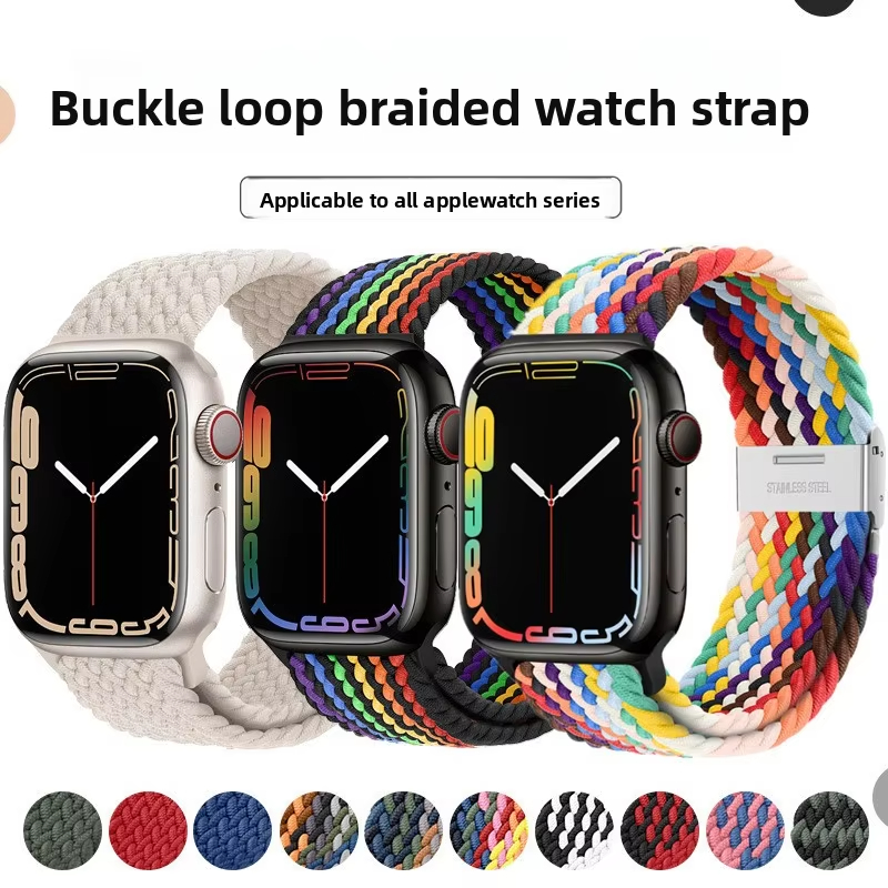 Nylon Watch Strap for Apple iWatch 46MM 49MM 42MM 45MM Customized Buckle Watch Band