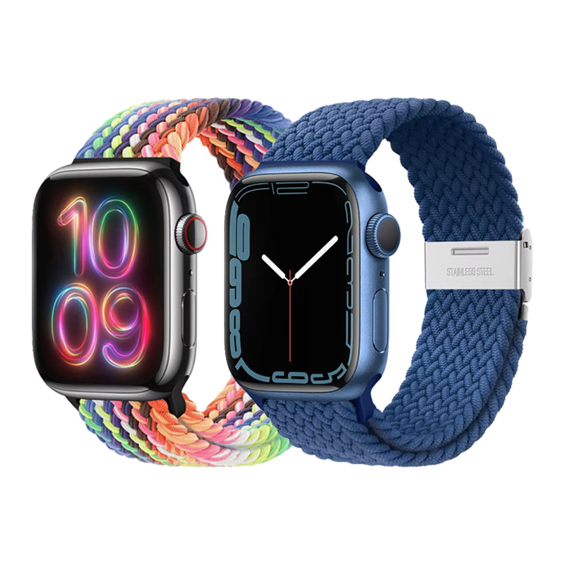 Nylon Watch Strap for Apple iWatch 46MM 49MM 42MM 45MM Customized Buckle Watch Band