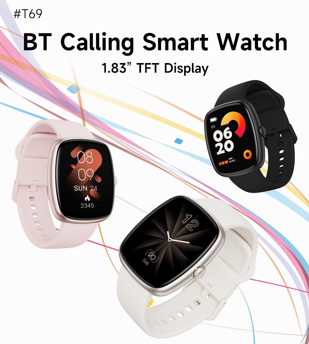 PeakSmart Fitness Tracker Sleeping Monitor 3D UI Display Sport Smartwatch Healthcare