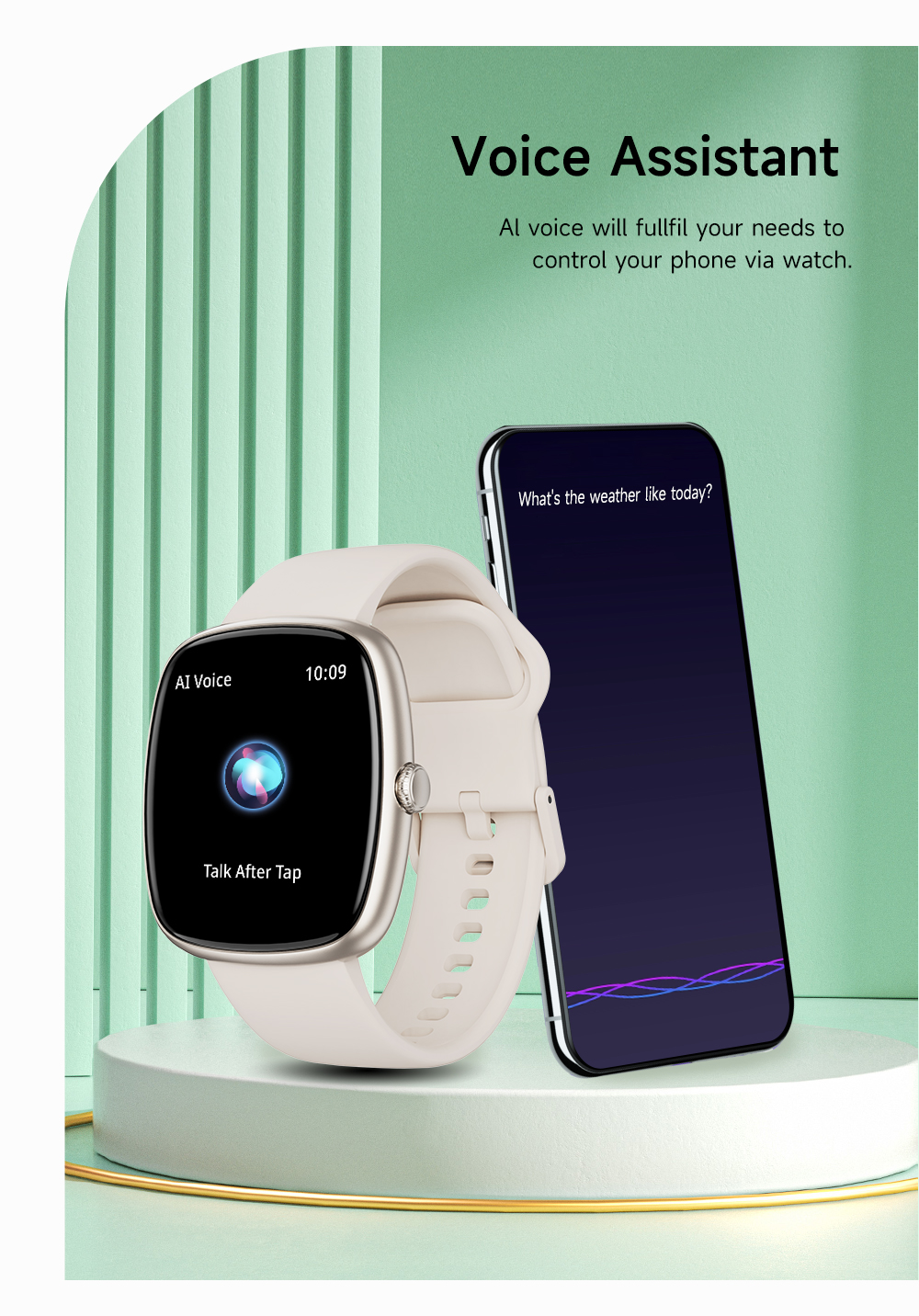 PeakSmart Fitness Tracker Sleeping Monitor 3D UI Display Sport Smartwatch Healthcare