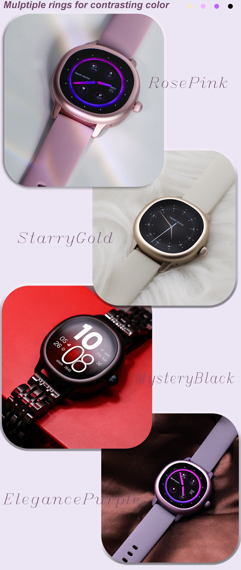 GPS Fitness Tracker Sport Watch Manufacturer PeakSmart Ladies Sport Bracelet AMOLED 1.04”